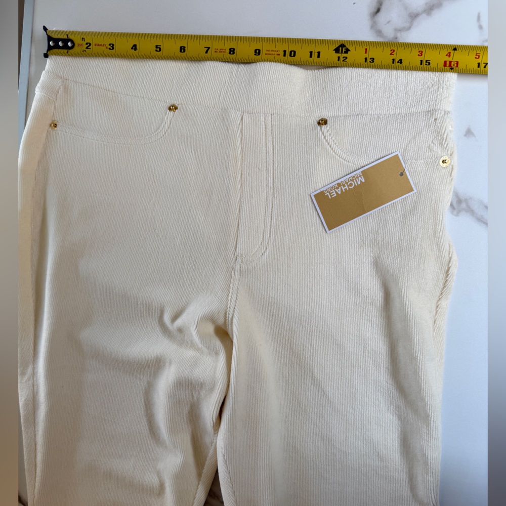 Michael Kors Cream High Rise Skinny Pant . Size L NWT - Picture 11 of 11